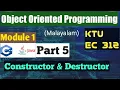 Module 1 Part 5 Constructor Destructor Sample Programs Object Oriented Programming KTU C