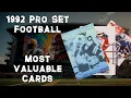 The most valuable 1992 Pro Set Football cards