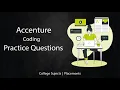 Accenture Coding Round Questions Practice Ques Explained with Answers