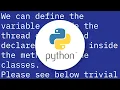 Python creating a shared variable between threads