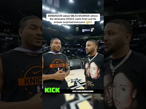 BENDADON asked MILES MCBRIDE where the nickname DEUCE came from and his answer surprised everyone😭