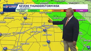 Severe storm risks for the Weekend More heat and humidity