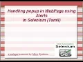 Selenium Training in Tamil - Popup Handling using Alert