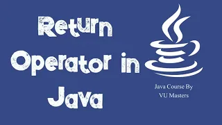 Return Operator in Java Java Lecture 30 Urdu Hindi