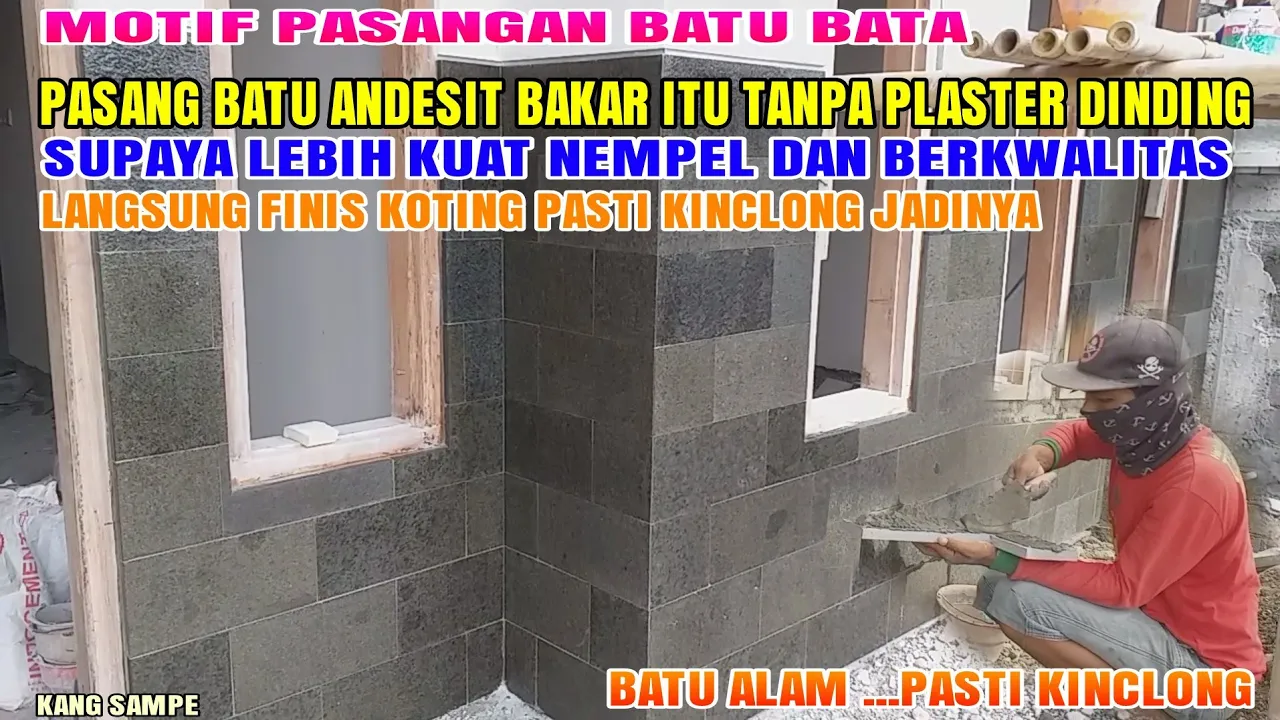 
          
          
          
            
            Cara pasang batu andesit bakar tanpa plaster dinding lebih mudah dan berkwalitas
          
        . 