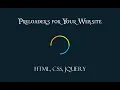 Preloader Webpage Html Css jQuery