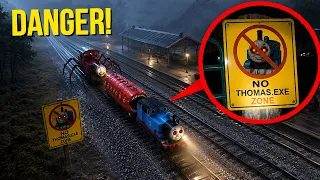 IF YOU SEE THOMAS.EXE TRAIN EATER SIGNS AT HAUNTED RAILROAD TRACKS, RUN!!