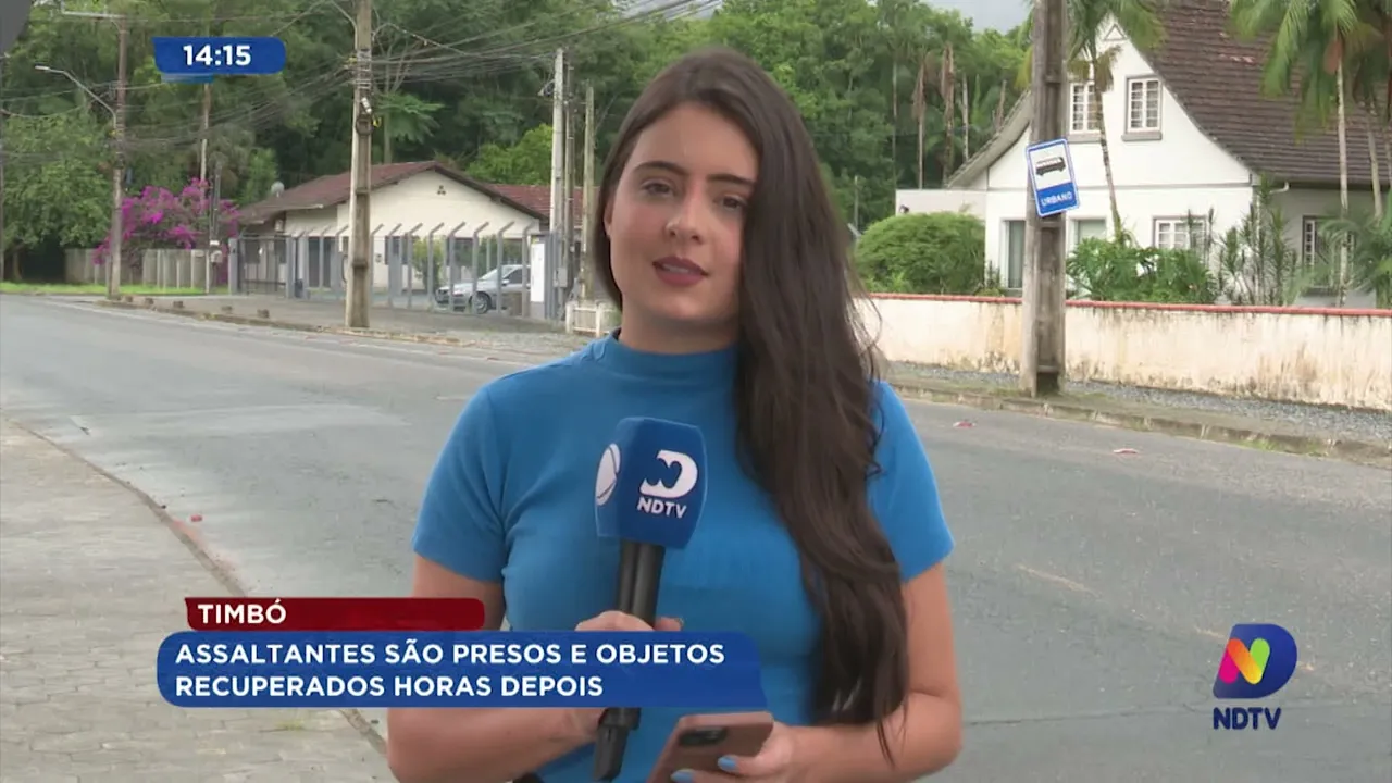 Assaltantes são presos e objetos recuperados horas depois em Timbó