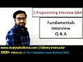 Fundamentals of C programming Interview Questions and Answers C Programming C Language Tutorials