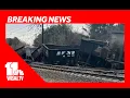 Raw Freight train derails near Aberdeen