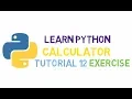 Python Tutorial Python Exercises For Beginners Calculator Exercise HINDI