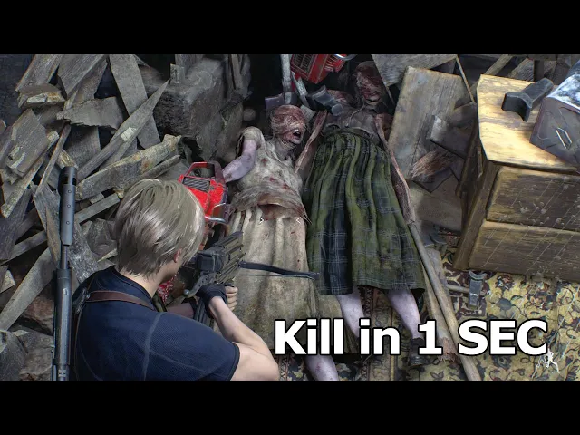 Kill the Chainsaw Sisters in 1 second