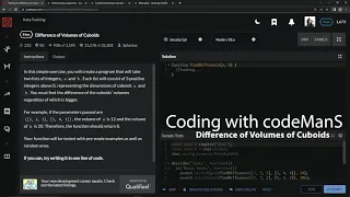Codewars 8 kyu Difference of Volumes of Cuboids Javascript