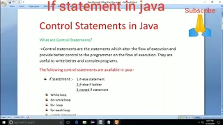Java Programming-14 Control Statements Part-1 if else statement