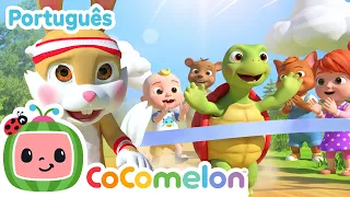 A Tartaruga e a Lebre e a Lua de Queijo! | CoComelon Brasil | Músicas Infantis em Português
