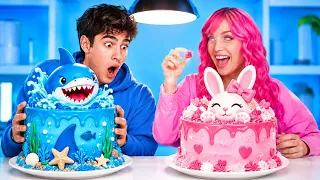 تحدي الطعام بلون واحد! 🌈🍔 24 ساعة من تناول لون واحد فقط!