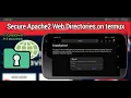 How to setup password protected web directories for apache web server on Termux Android