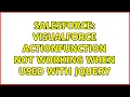 Salesforce Visualforce actionFunction not working when used with jQuery