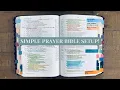 EASY SIMPLE PRAYER BIBLE SET UP Bible Study Bible Journaling Pray Scripture