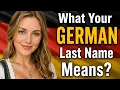 What Your German Last Name Means