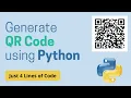 Generate QR Code using 4 lines of Python code Python Programs
