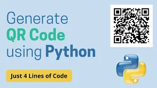 Generate QR Code using 4 lines of Python code Python Programs