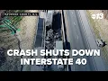 DRONE Fiery crash shuts down I-40 east in WNC most of the day