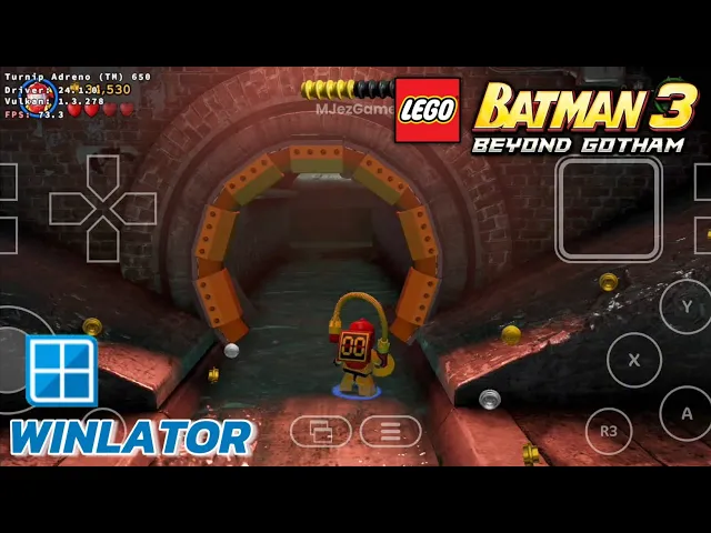 Winlator v8 (Rev 1) - Gameplay Lego Batman 3 Beyond Gotham (Windows) On Android