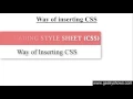 Way of Inserting CSS Hindi