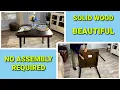 Instant Setup MECO Folding Table Review Espresso Finish No Assembly