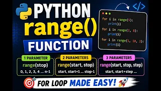 -Python Range Function Explained range with 1 2 3 Parameters Python Loops for Beginners