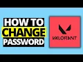 How To Change Password On Valorant Riot Games