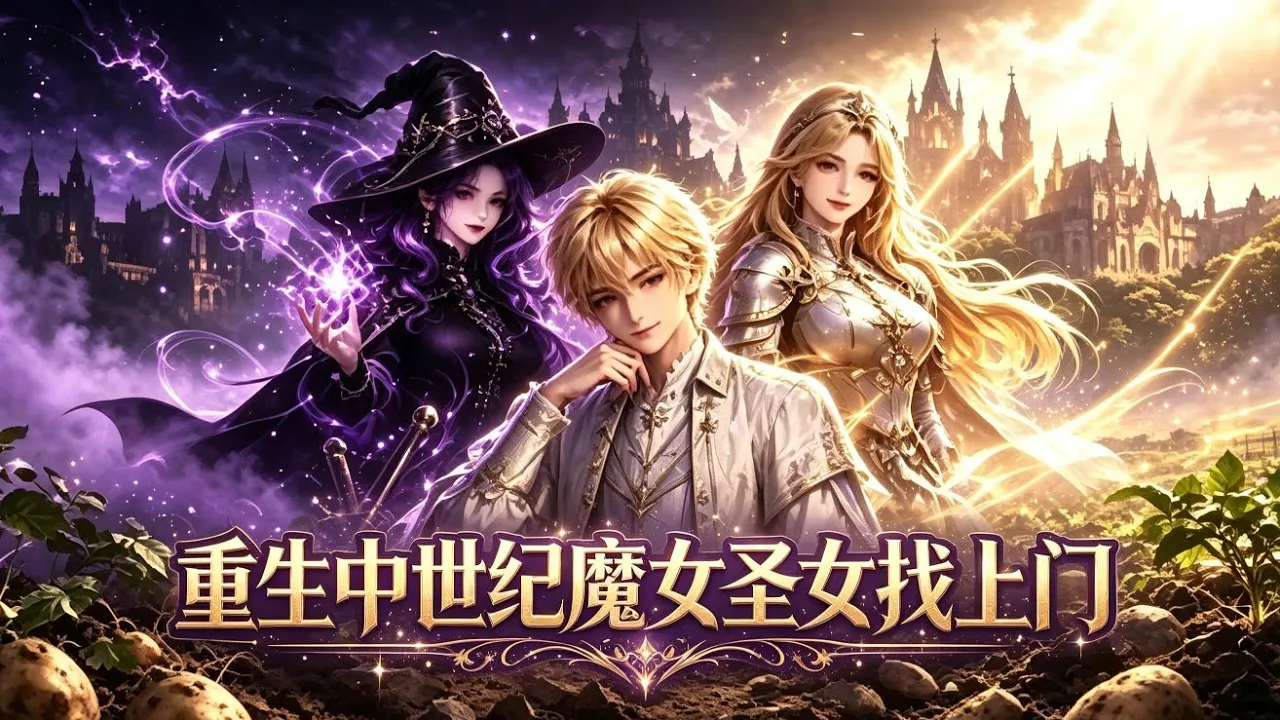 AI漫劇 重生中世纪魔女圣女找上门 平静田园生活彻底被打破一场横跨圣光与暗影的故事就此开启