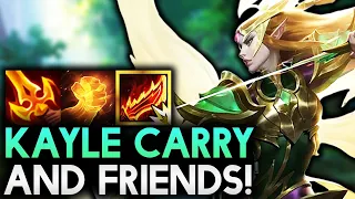 RADIANT KAYLE AD CARRY WITH 5 MYSTIC FRONTLINE!! | Teamfight Tactics Patch 11.16