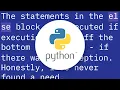 What is the intended use of the optional else clause of the try statement in Python