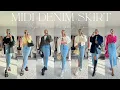 Download Lagu DENIM MIDI SKIRT SPRING OUTFIT IDEAS, 17 WAYS TO WEAR FOR SPRING \u0026 SUMMER! | India Moon