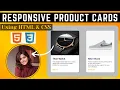 Responsive Product Cards design with HTML and CSS Mini Projects For Beginners 2024