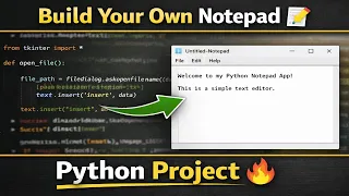 Python Notepad App using Tkinter Full Project with Source Code Beginner Friendly GUI Project