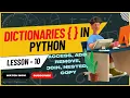 Dictionaries in Python Python for Beginner Add Remove Access Join Copy Item Python Tutorial