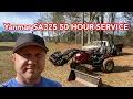 Yanmar SA325 50 hour service Yanmar tractor oil change Yanmar tractor hydraulic fluid change