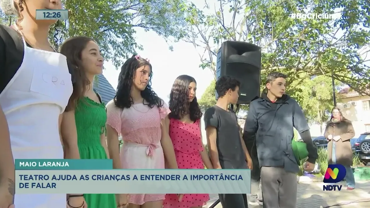 Maio Laranja: teatro para crianças em Forquilhinha conscientiza sobre abuso e exploração sexual