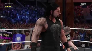 لعبه Wwe2k18 مباراة بين رومان رينز ضد جيندر ماهال ضد ساموا جو 