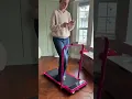This walking pad with a balance bar on it is how I get my steps in every day Even my kids use it