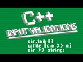 C Input Validations - while cin cin fail cin string