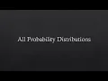 All Probability Distributions - When and How to Use them Bernoulli Poisson Geometric