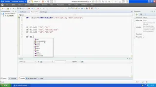 Dictionary object in OpenText UFT One HP QTP HP Unified Functional Testing VB Scripting