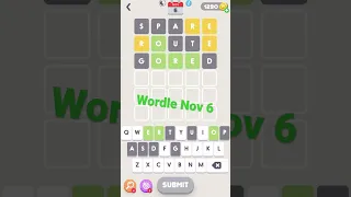 Wordle App Daily Puzzle November 6 Solved
