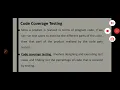Code coverage testing - structural testing-Whitebox Testing