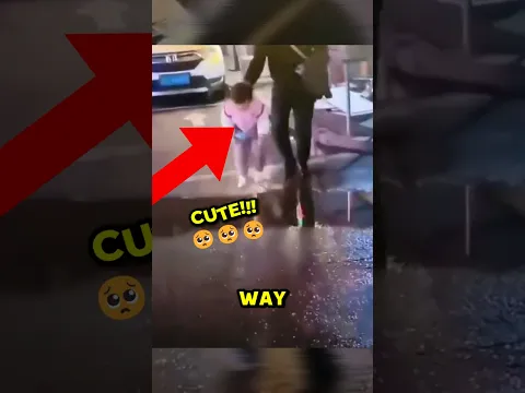Dad Swings Daughter Across Deep Puddle Safely | Moments Media
