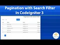 Pagination with search filter in Codeigniter 3 PHP Bootstrap 5 MySql